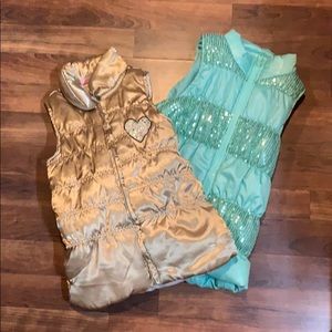 BUNDLE! 2 girls puffer vests!